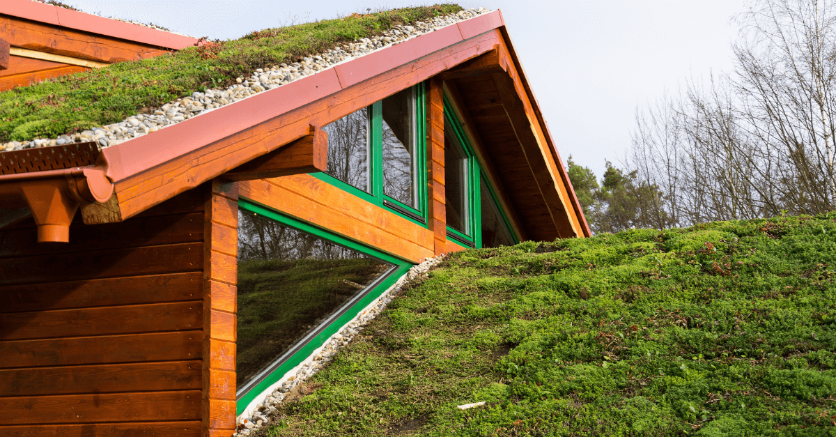Residential slopping green roof