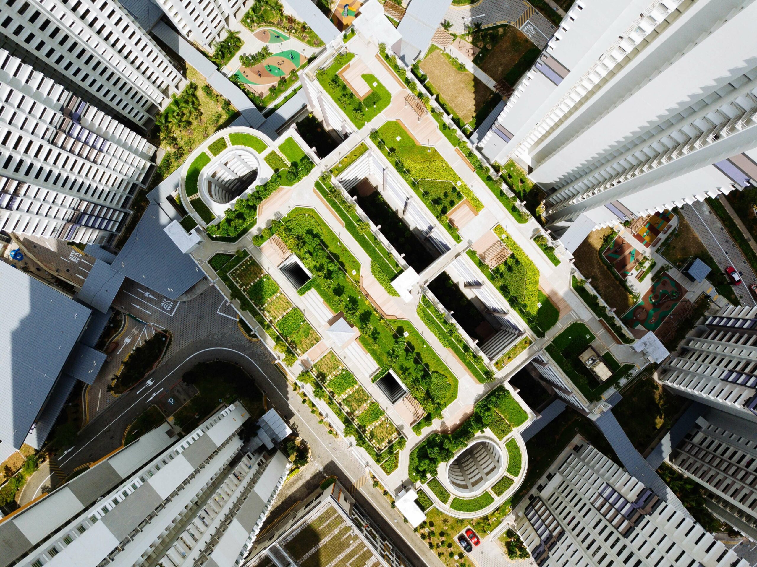 Green roof design in urban space