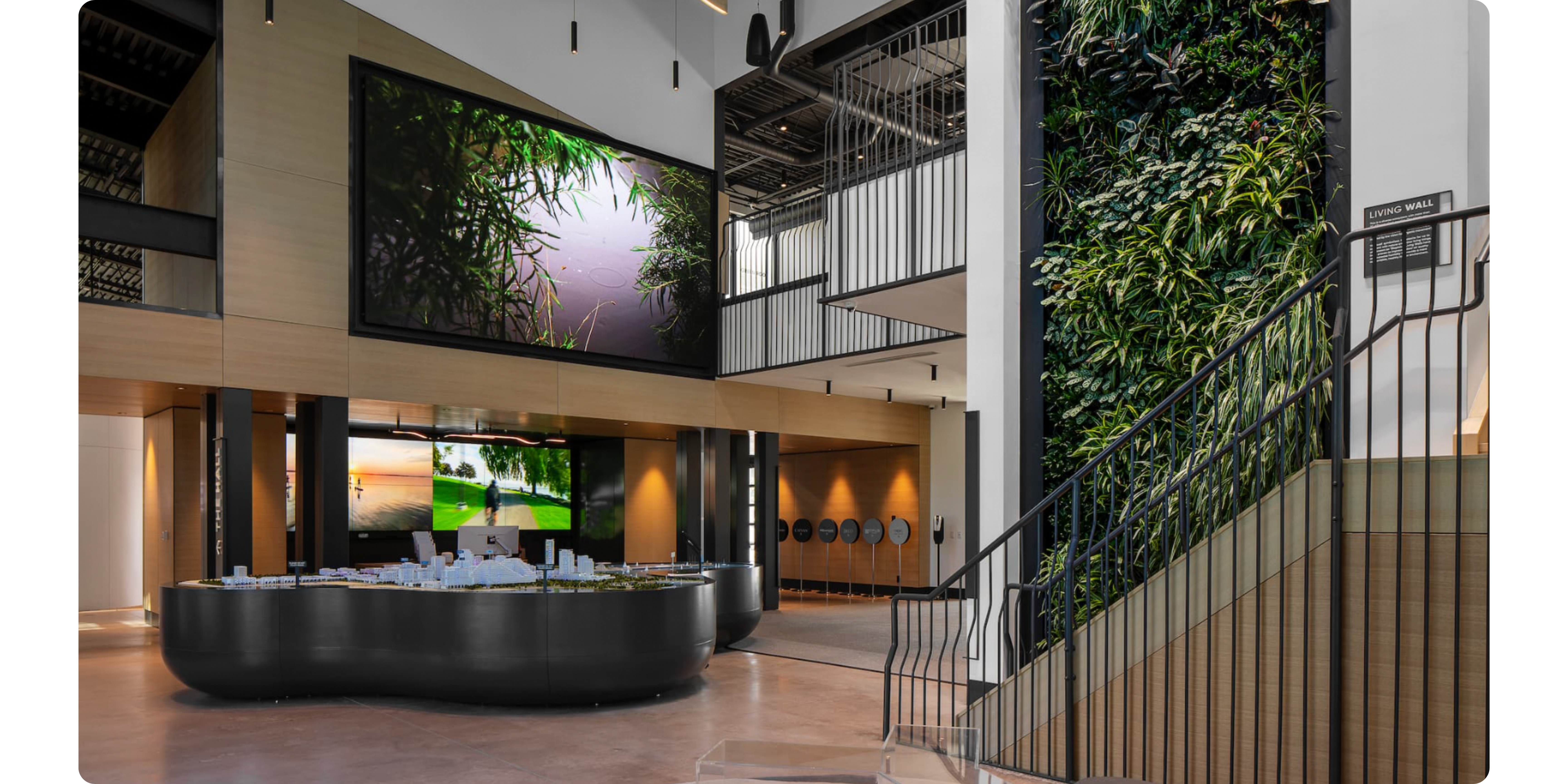 Indoor living wall in office space