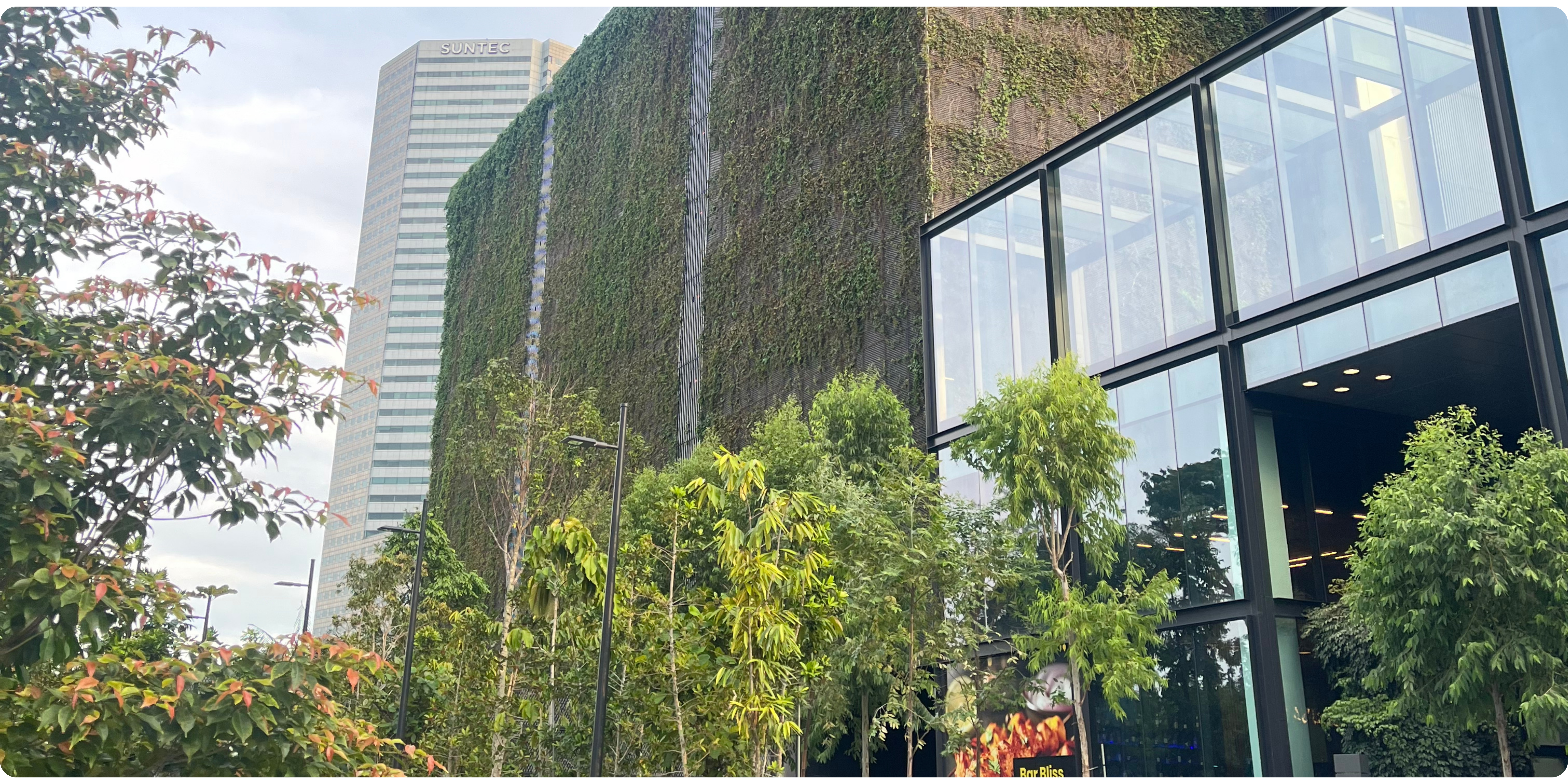 Outdoor green wall in Singapore